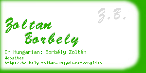 zoltan borbely business card