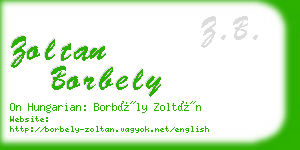 zoltan borbely business card